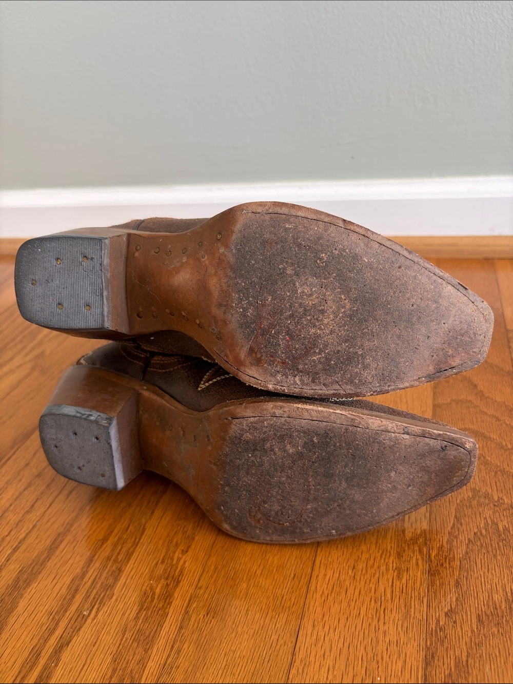 J.B. Dillon Brown Suede Star-Studded Western Boots - Picture 7 of 7
